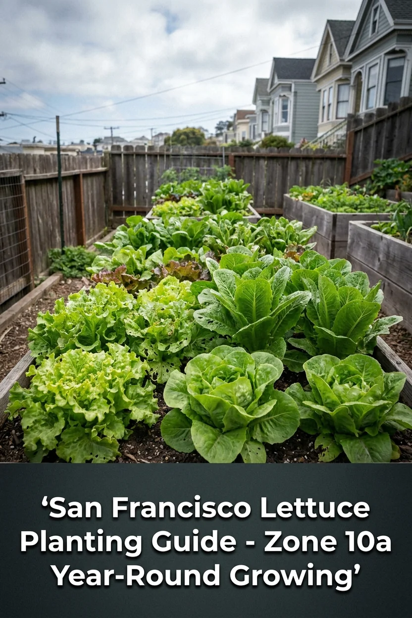 San Francisco lettuce planting guide with dates and best varieties for Zone 10a