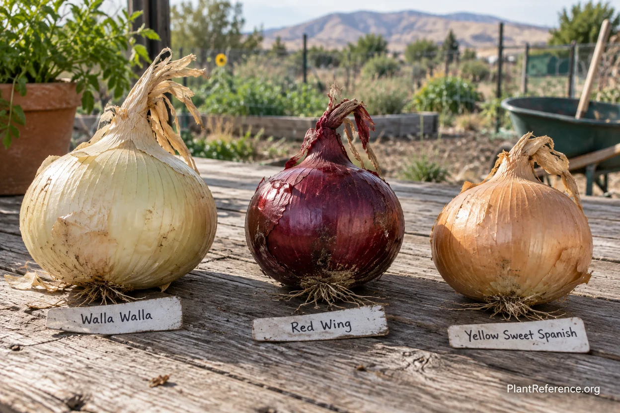 Walla Walla, Red Wing, and Yellow Sweet Spanish onions compared for Boise Zone 6a gardens
