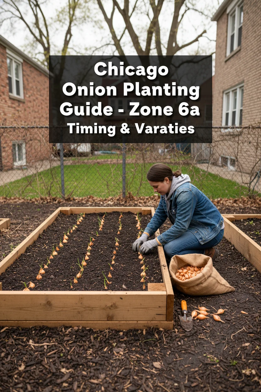 Chicago Zone 6a onion planting guide with spring timing and variety selection