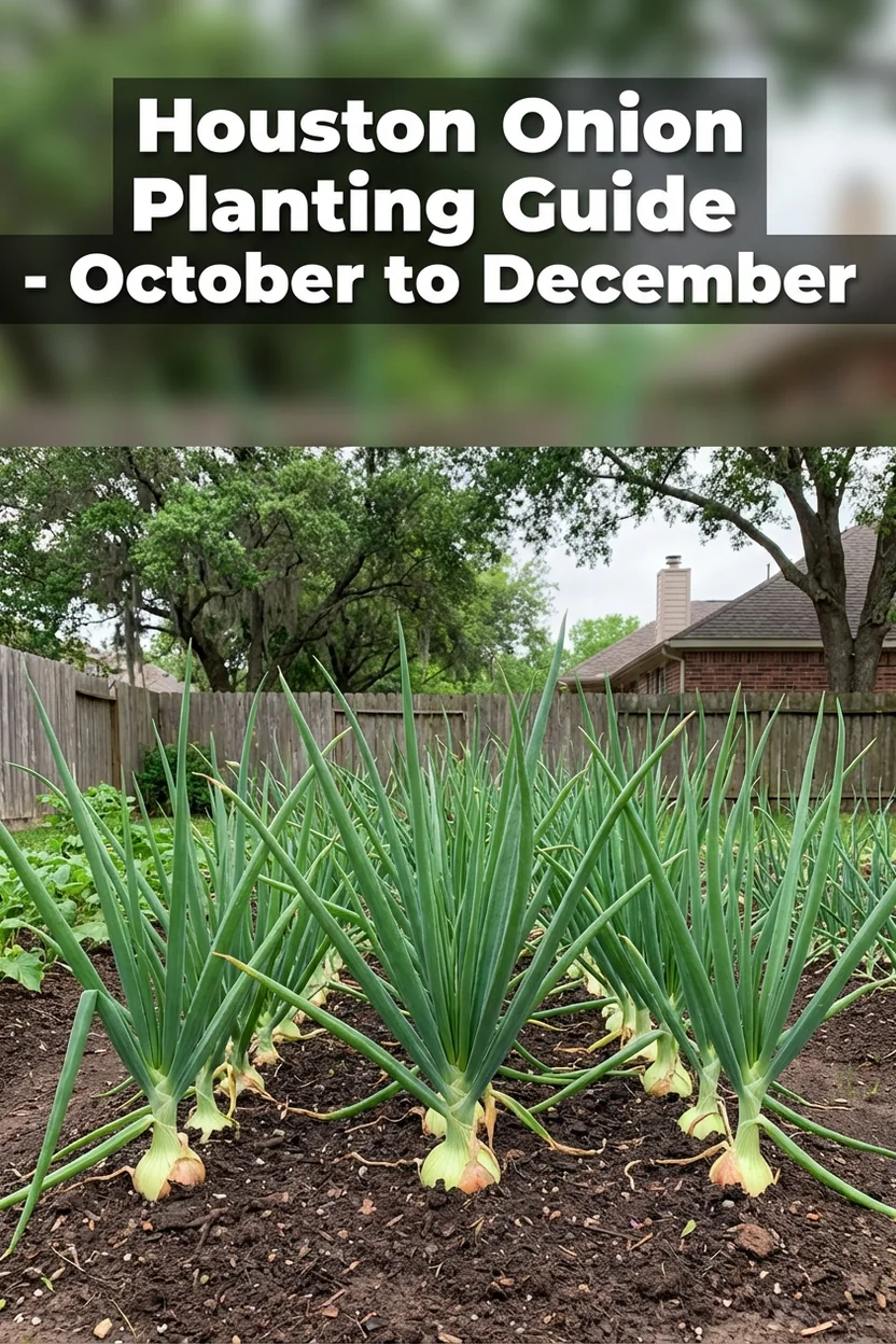 Houston onion planting guide with best varieties and timing for Zone 9a