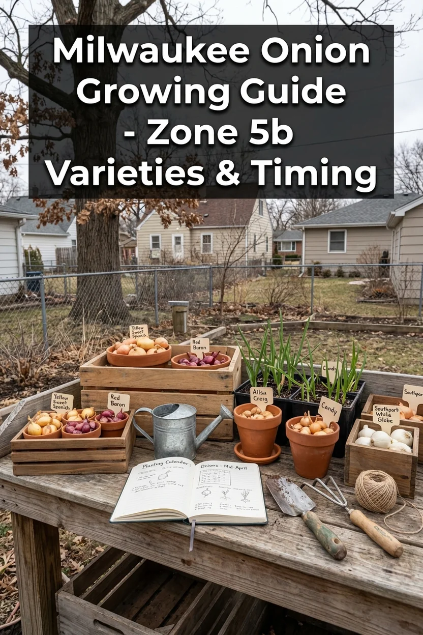 Milwaukee onion planting calendar for Zone 5b with best varieties and timing