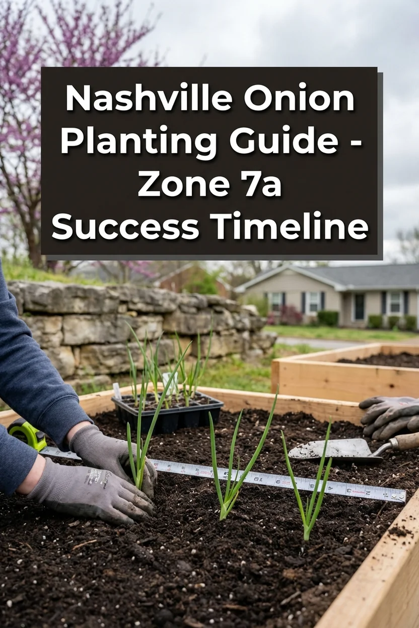 Nashville onion planting guide with specific dates for Zone 7a success
