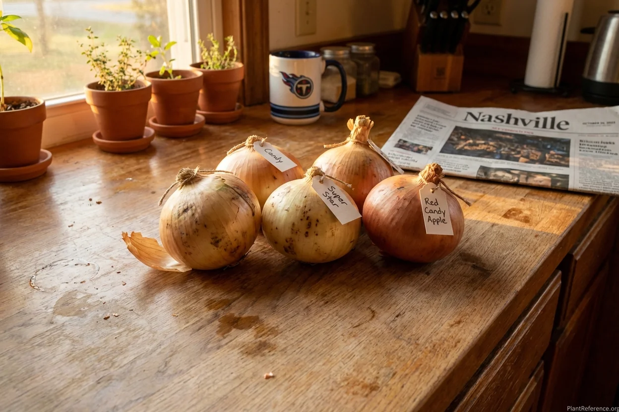 Intermediate-day onion varieties perfect for Nashville Zone 7a growing conditions