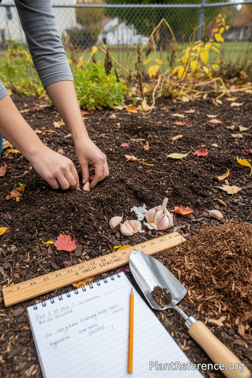 Planting garlic cloves in October in New York Zone 7a garden for next summer harvest
