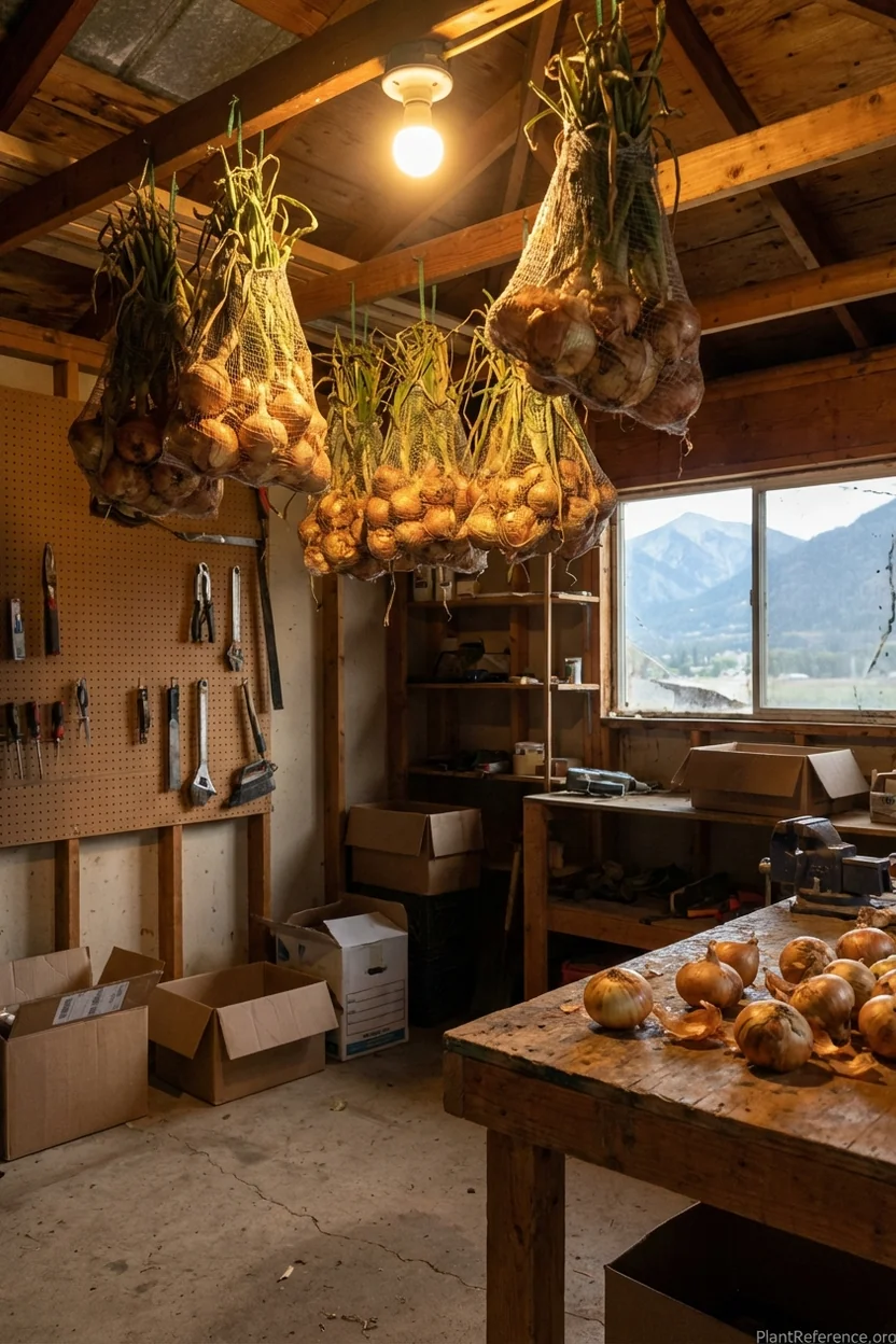 Proper onion curing and storage setup for Salt Lake City Zone 7a mountain valley climate
