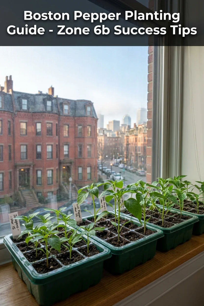 Boston pepper planting guide showing optimal planting dates for Zone 6b
