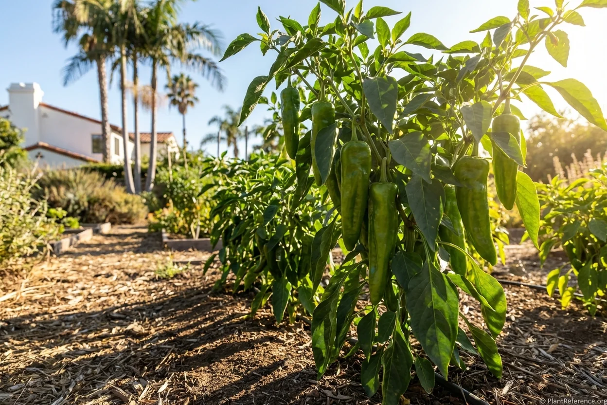 Anaheim peppers thriving in Los Angeles garden showing heat tolerance and productivity