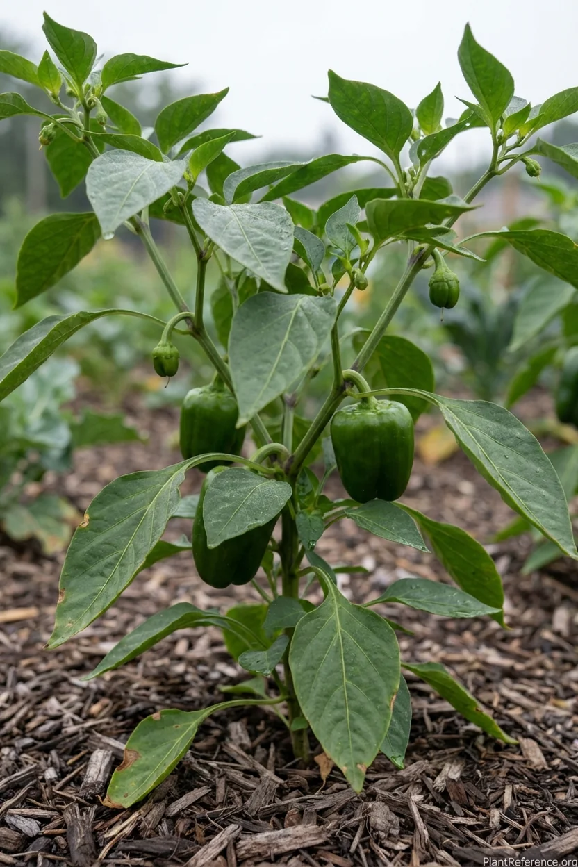 Healthy pepper plant in Milwaukee showing good air circulation and disease prevention