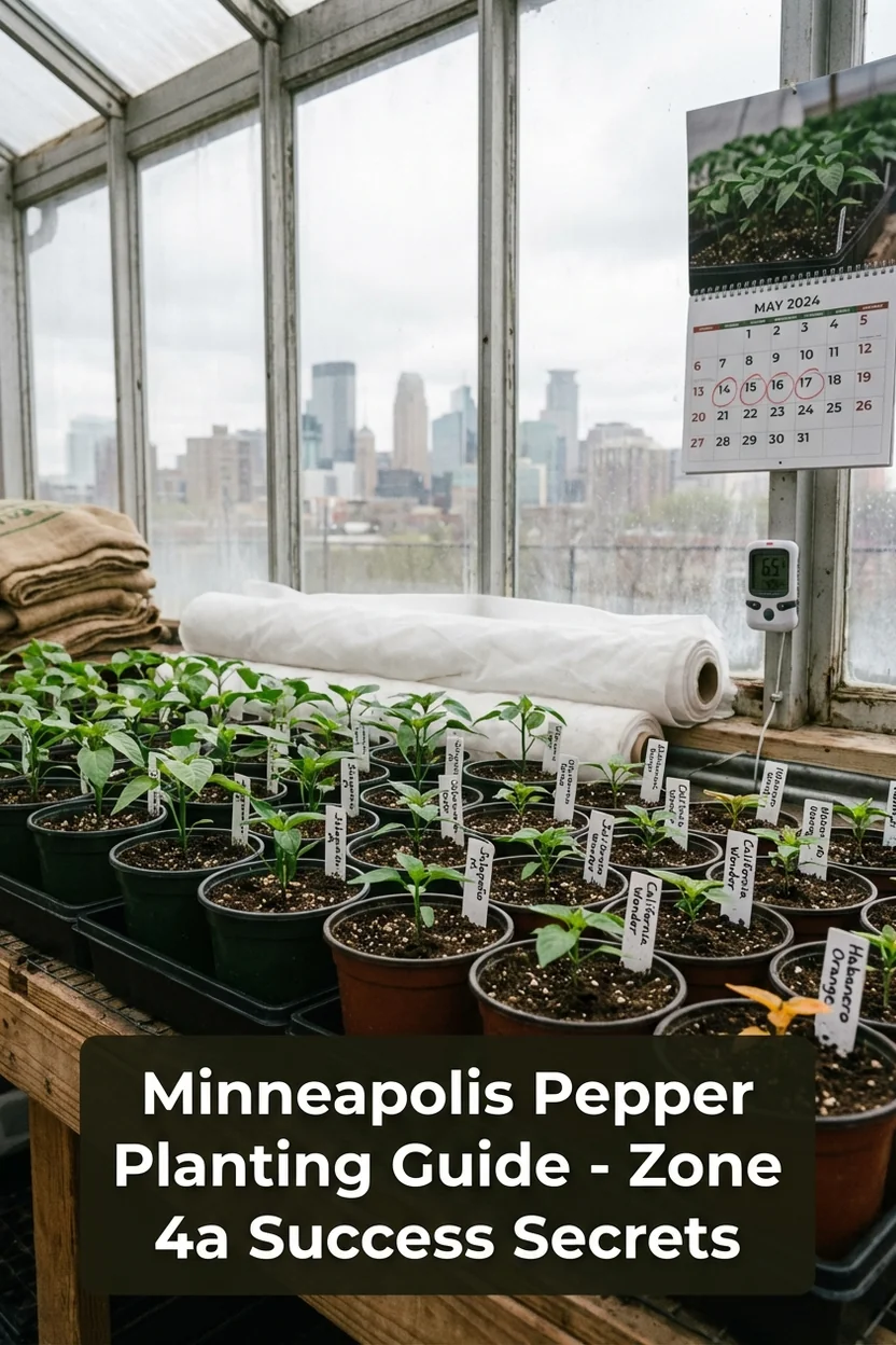 Minneapolis pepper planting guide showing exact dates for Zone 4a success