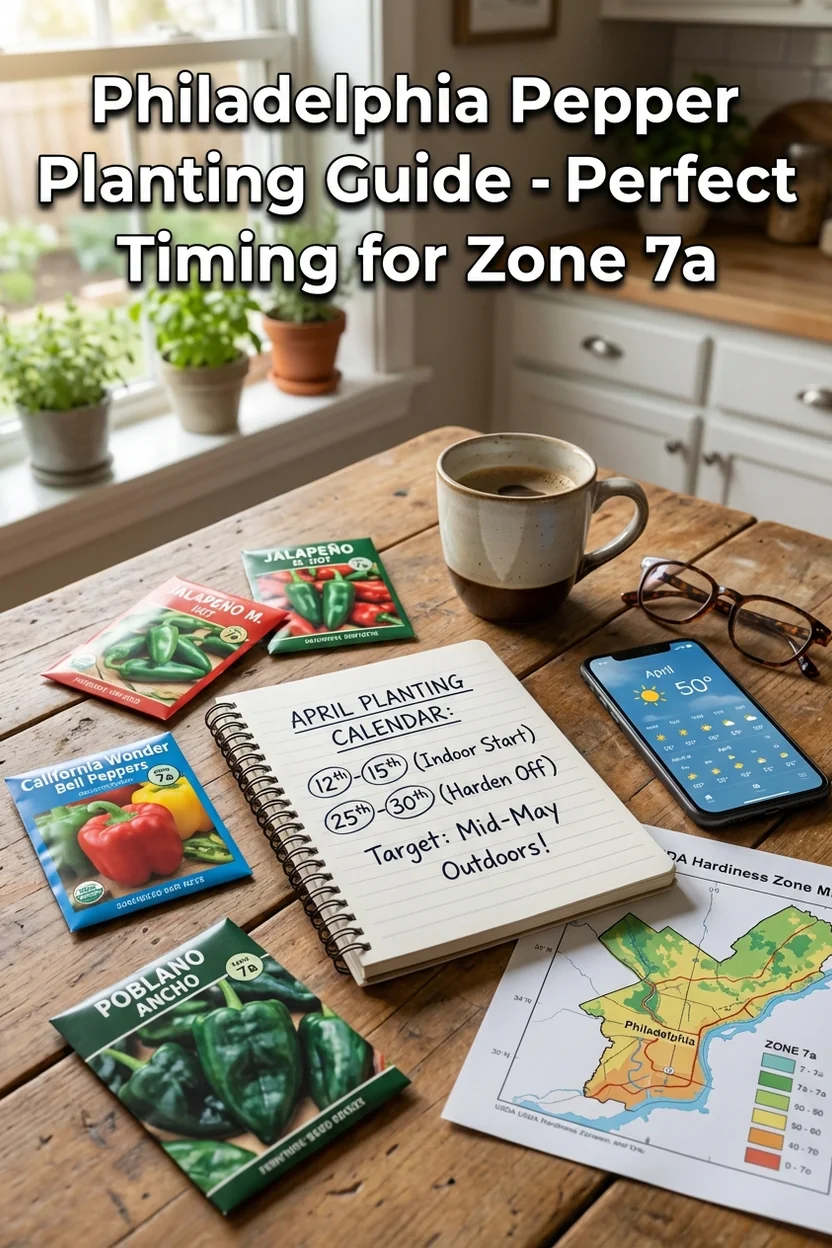 Philadelphia pepper planting dates calendar for Zone 7a with best varieties guide