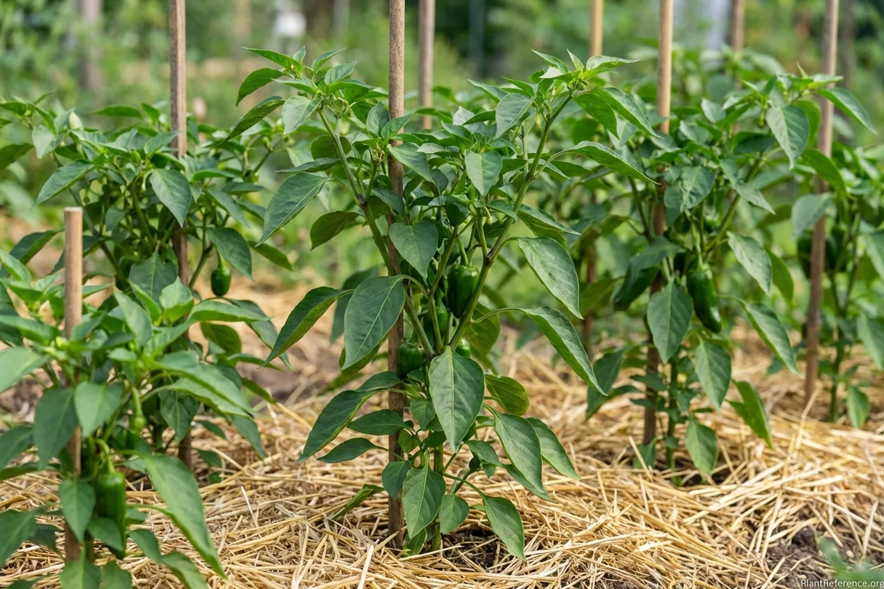 Pepper plant with healthy green foliage showing proper spacing and disease prevention in Pittsburgh garden