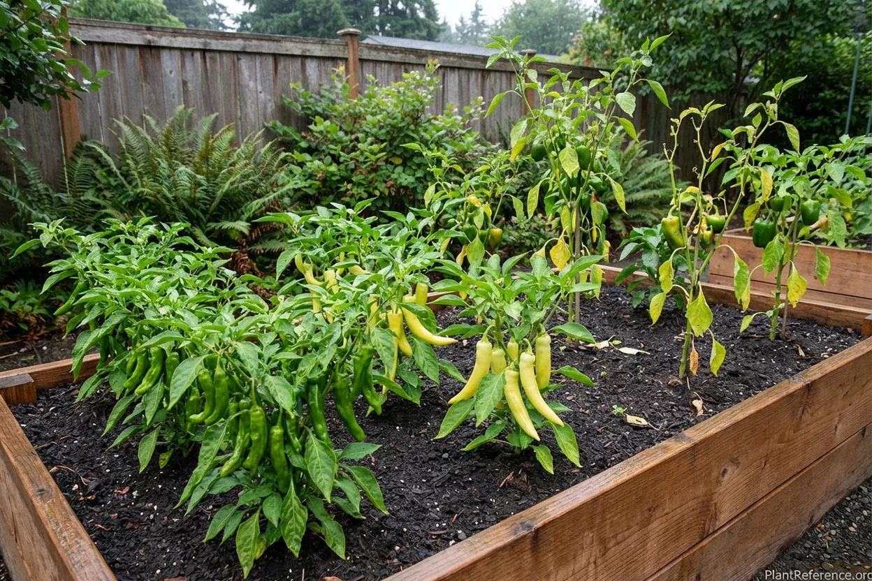 Best pepper varieties for Seattle Zone 8b climate showing growth differences