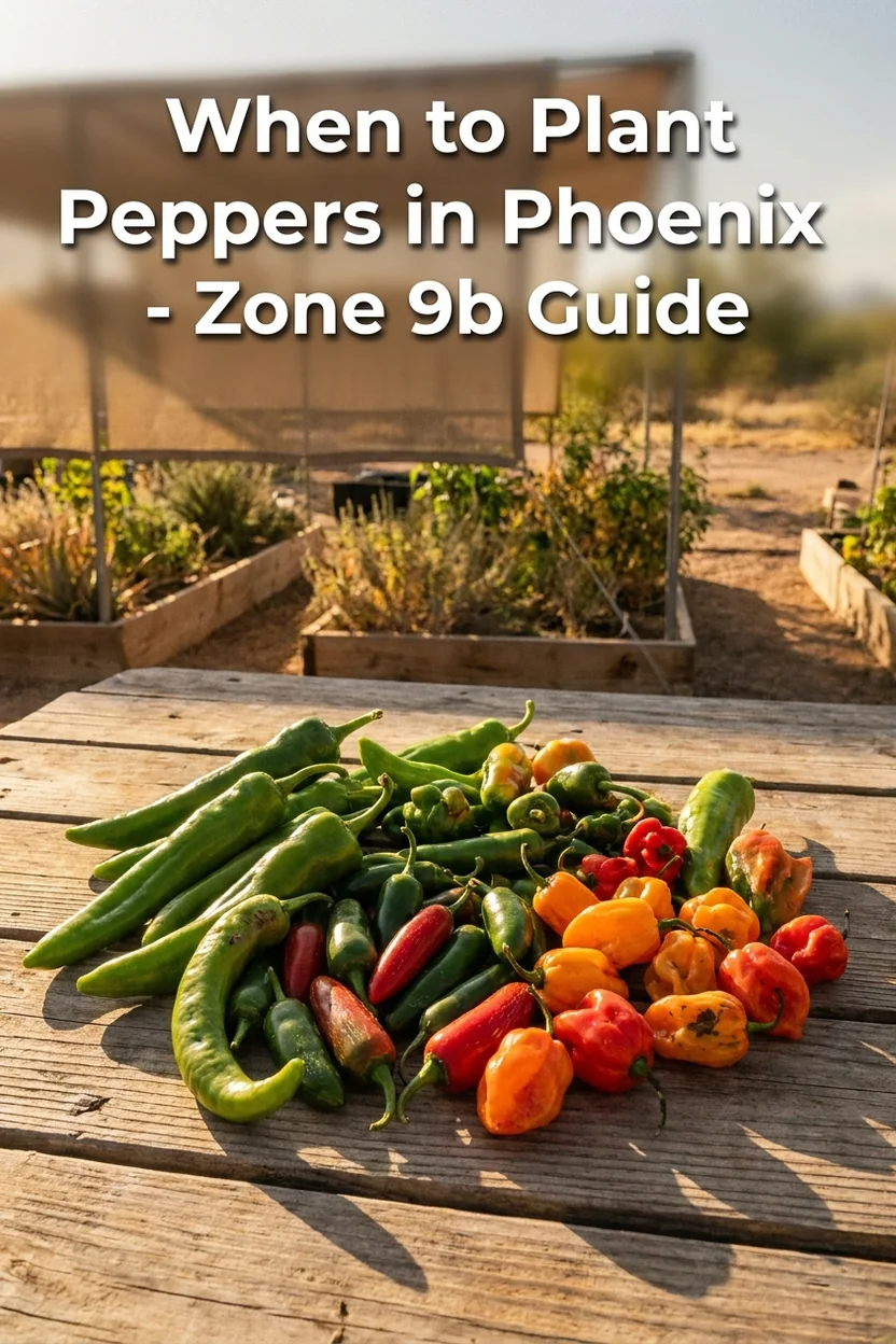 Phoenix pepper planting guide with dates and variety recommendations for Zone 9b