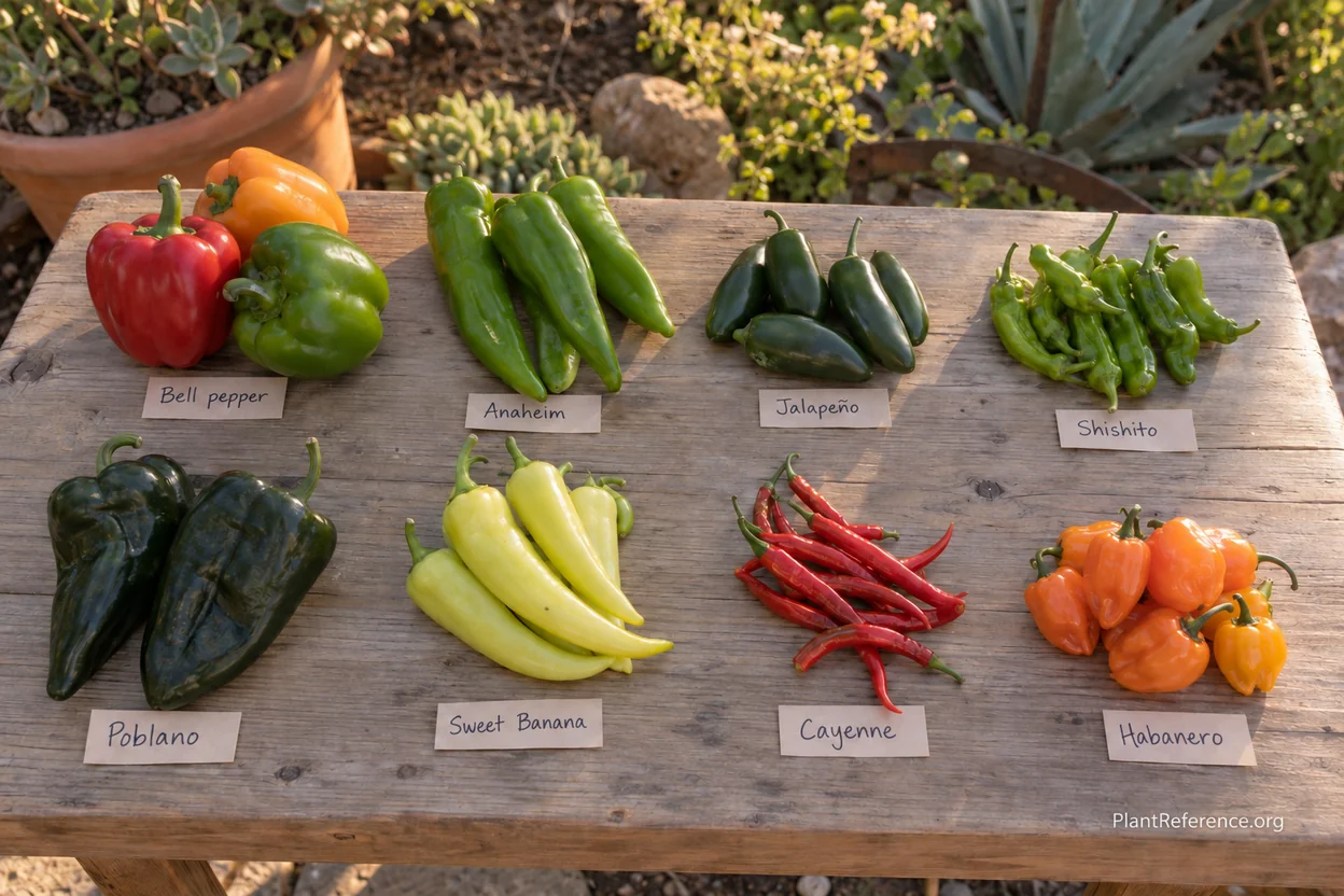 Eight pepper varieties compared for San Diego Zone 10b coastal and inland gardens