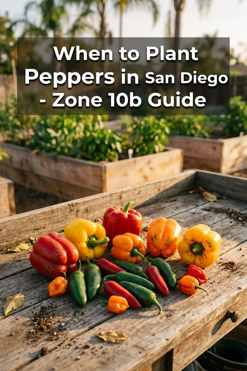 San Diego pepper planting guide with dates and variety recommendations for Zone 10b