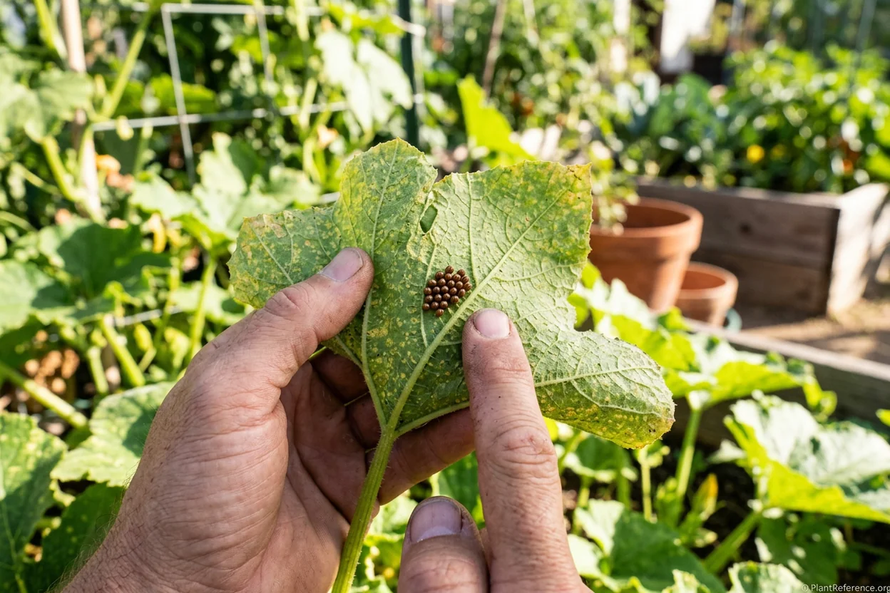 Squash bug damage identification and control in Los Angeles gardens