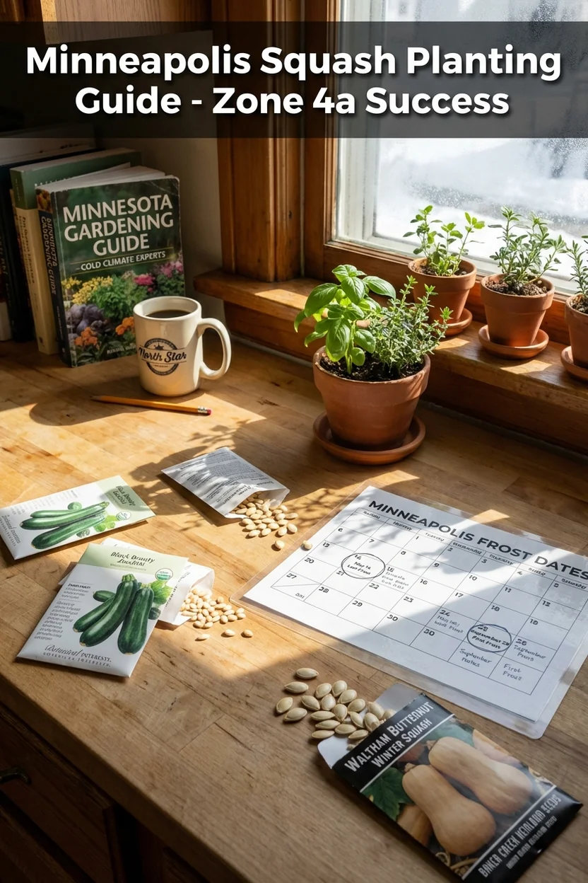 Minneapolis squash planting dates Zone 4a calendar guide