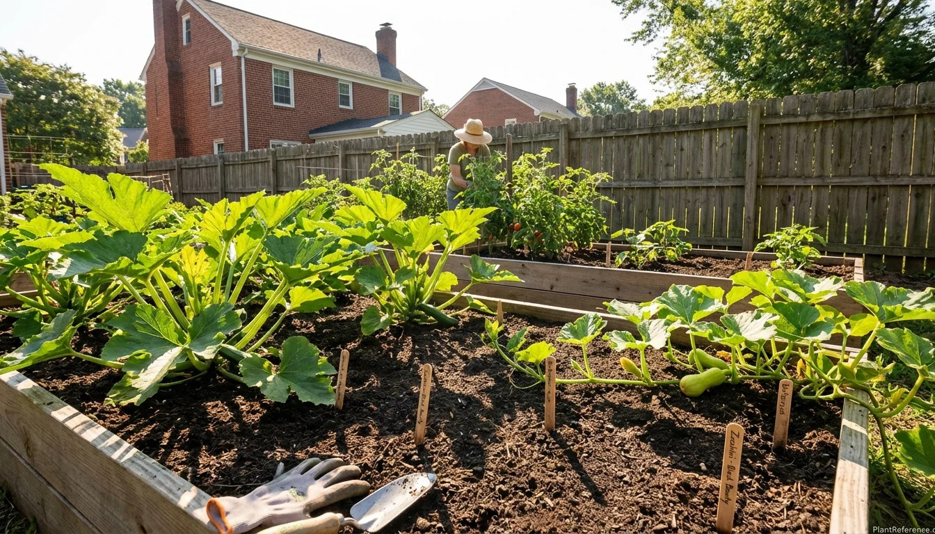 When to plant squash in Richmond Virginia Zone 7b garden with healthy summer and winter squash varieties