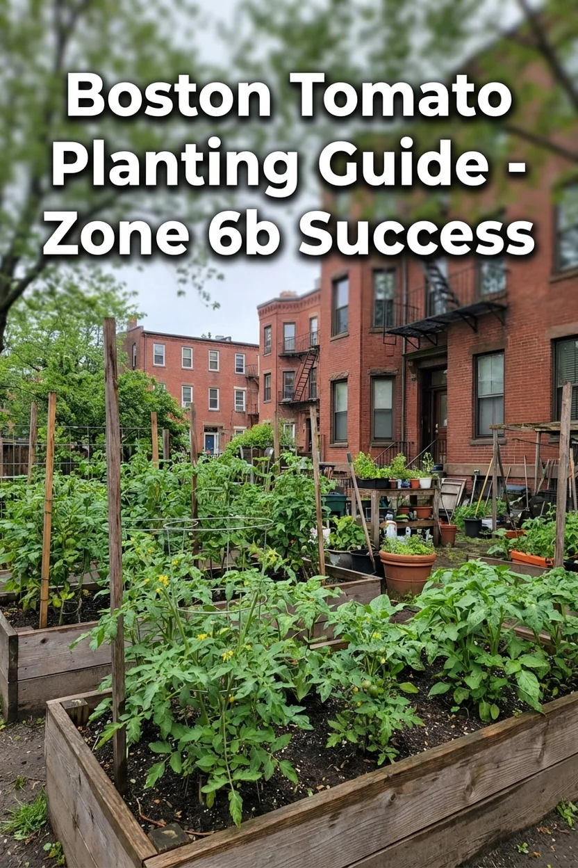 Boston tomato planting guide showing specific dates for Zone 6b growing season