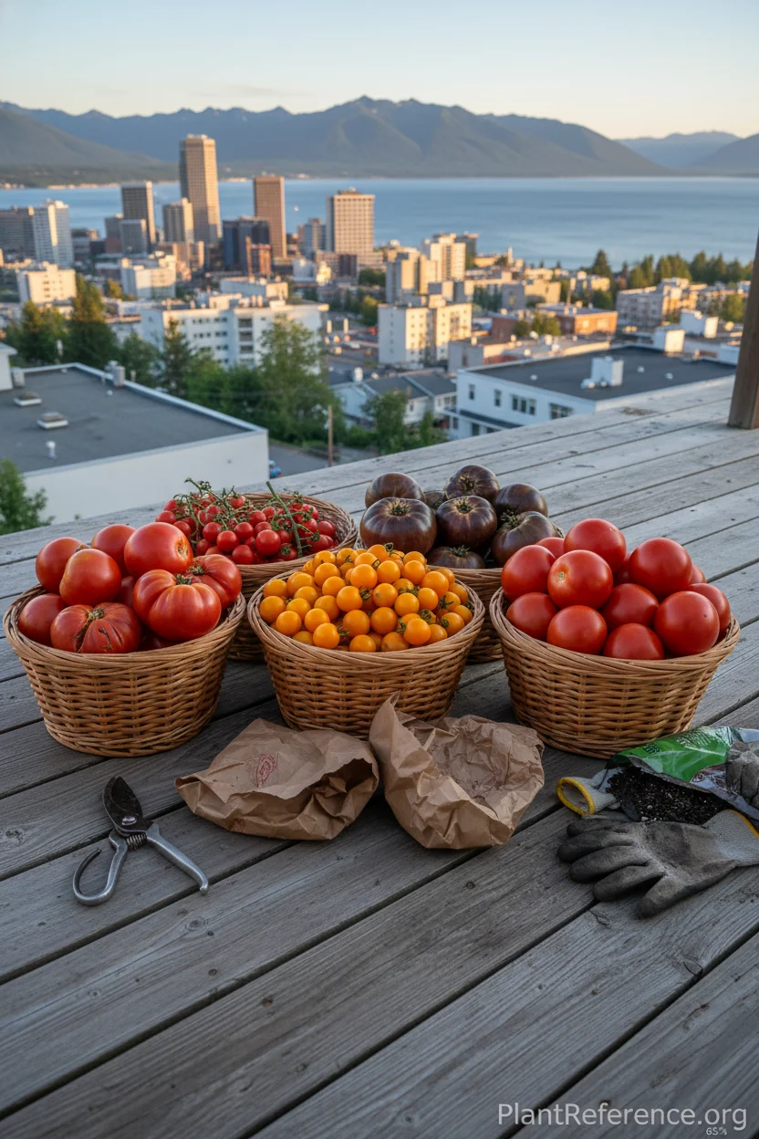 Fresh harvested tomatoes varieties grown successfully in Anchorage Alaska Zone 4b climate