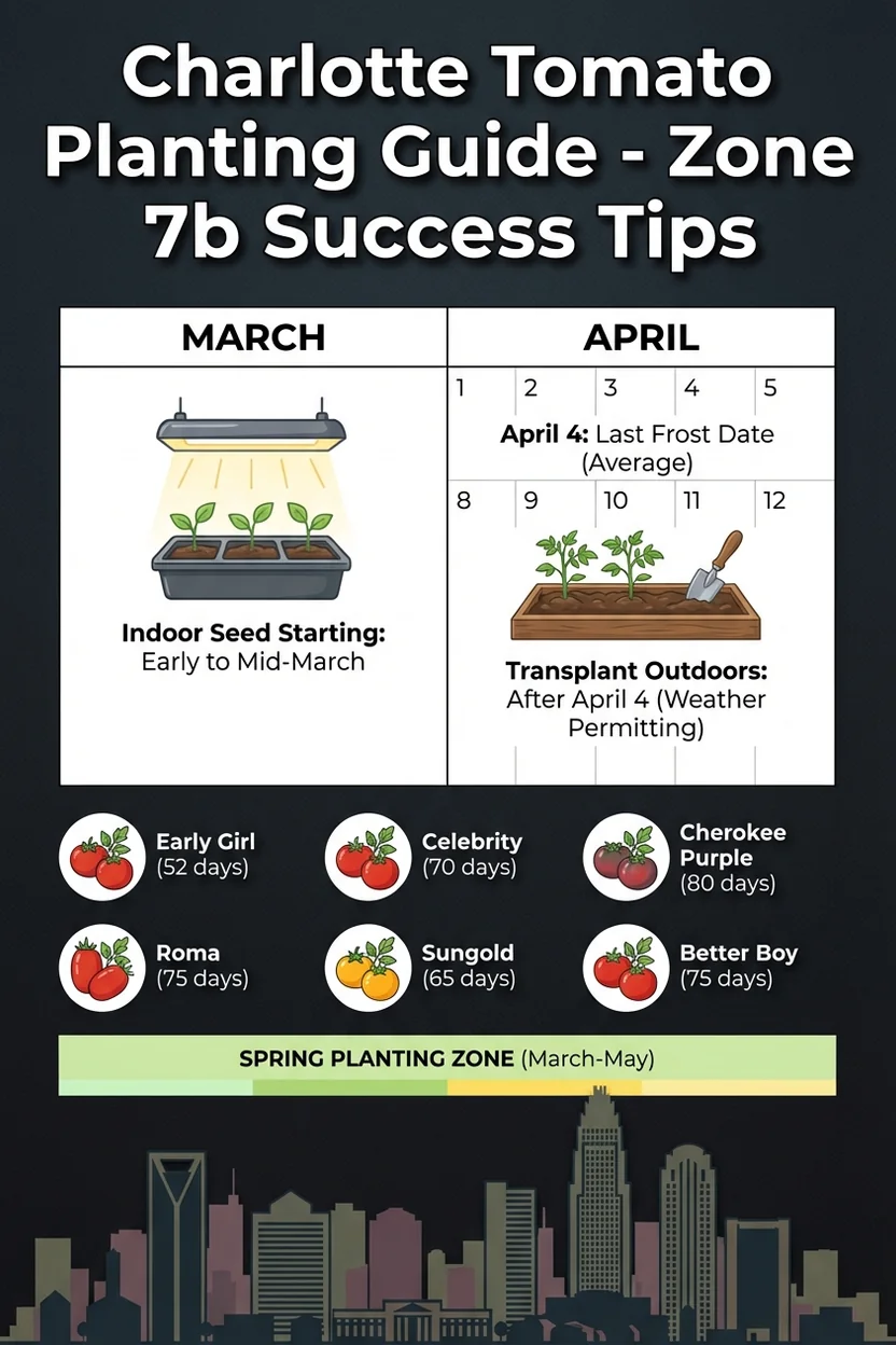 When to plant tomatoes Charlotte NC planting dates Zone 7b calendar guide