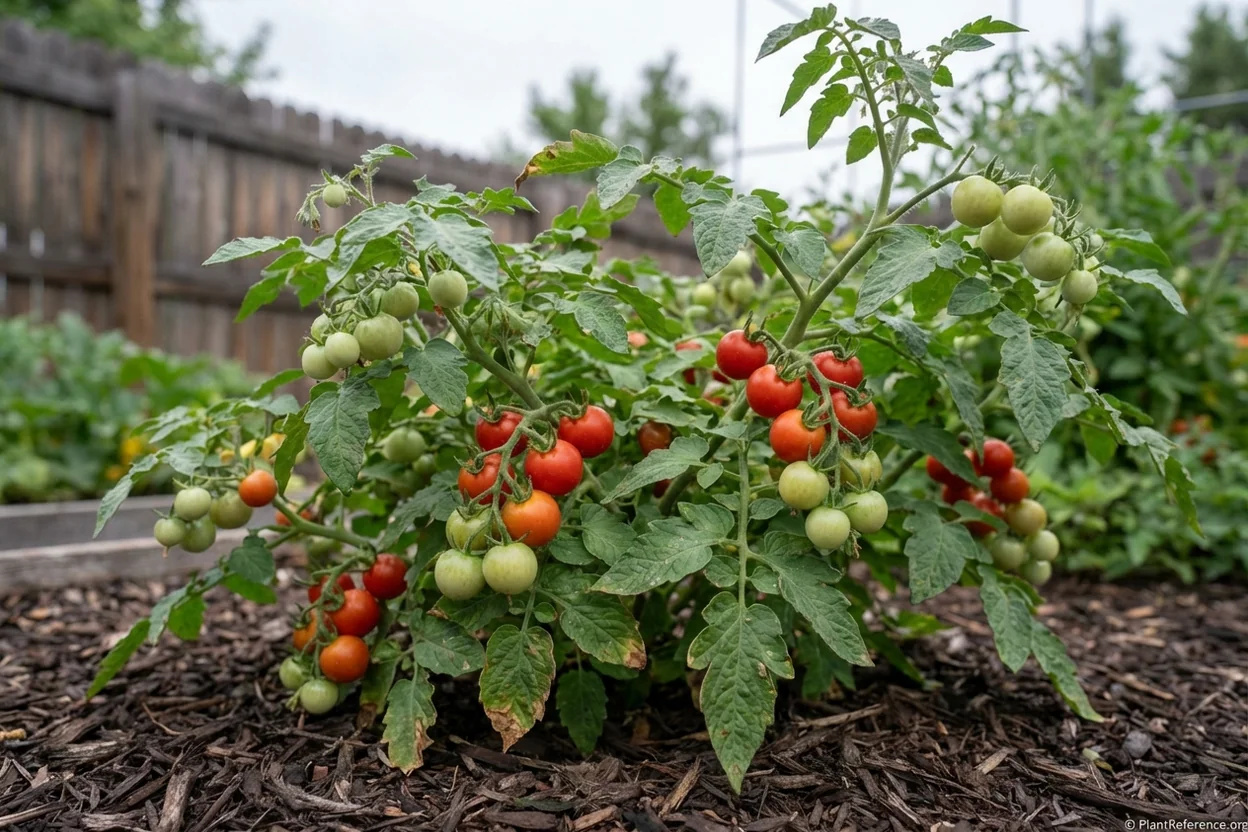 Stupice tomato variety growing successfully in Denver Zone 5a garden