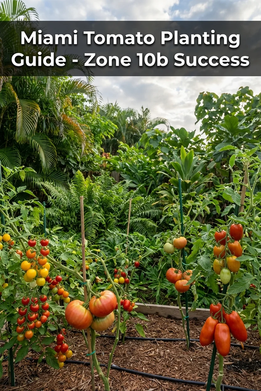 Miami tomato planting guide with specific dates for Zone 10b
