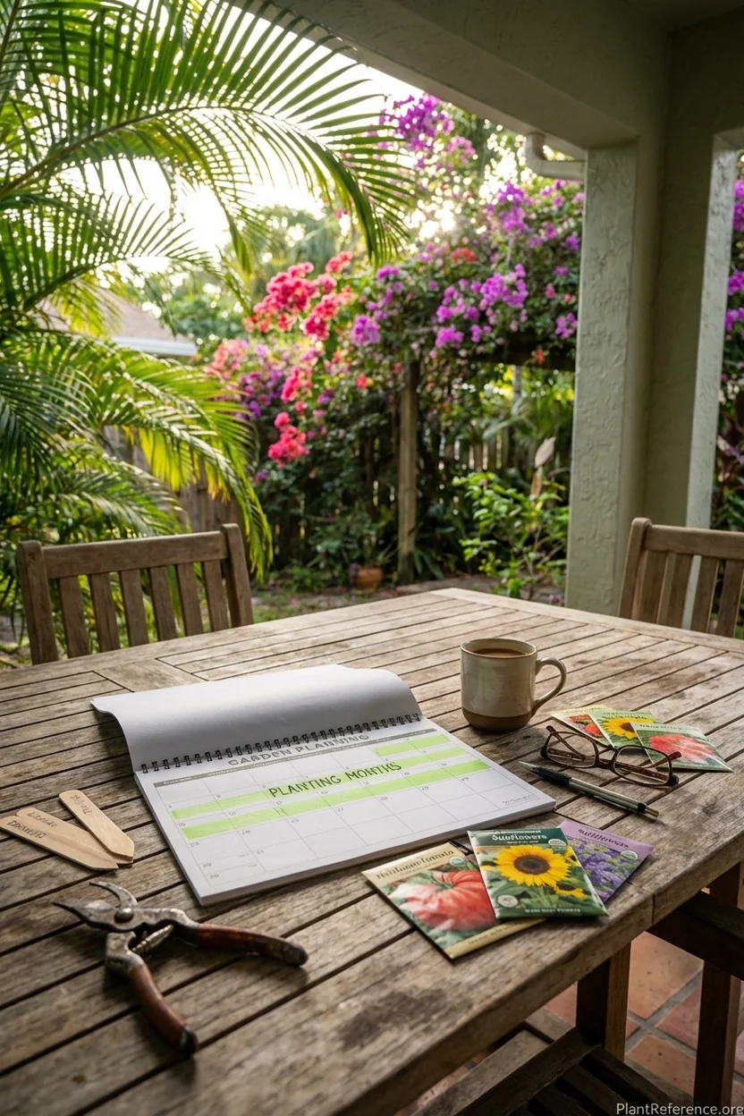 Miami tomato planting calendar showing optimal dates for Zone 10b