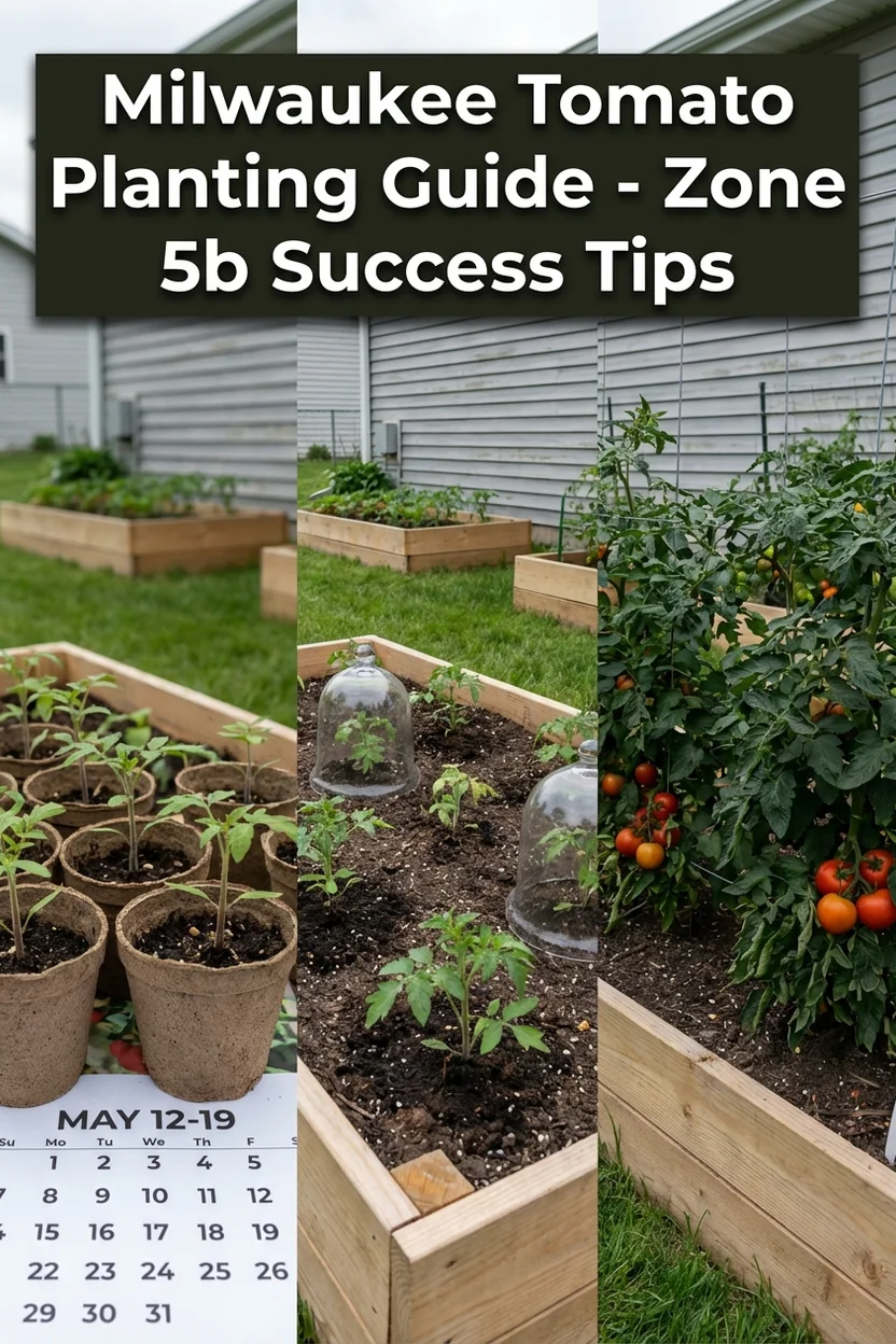 Milwaukee Zone 5b tomato planting timeline with specific dates and variety recommendations