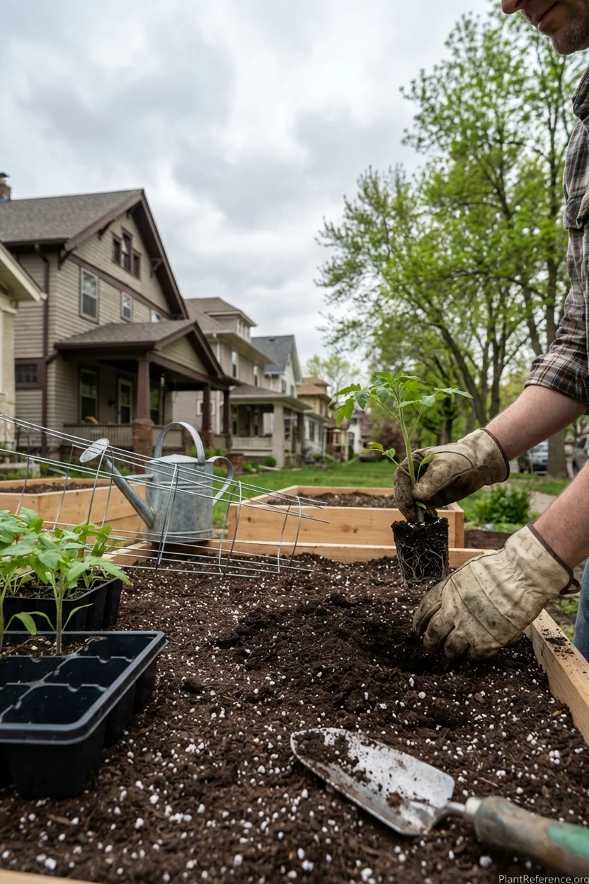 Transplanting tomatoes in Minneapolis during optimal May 21-28 window