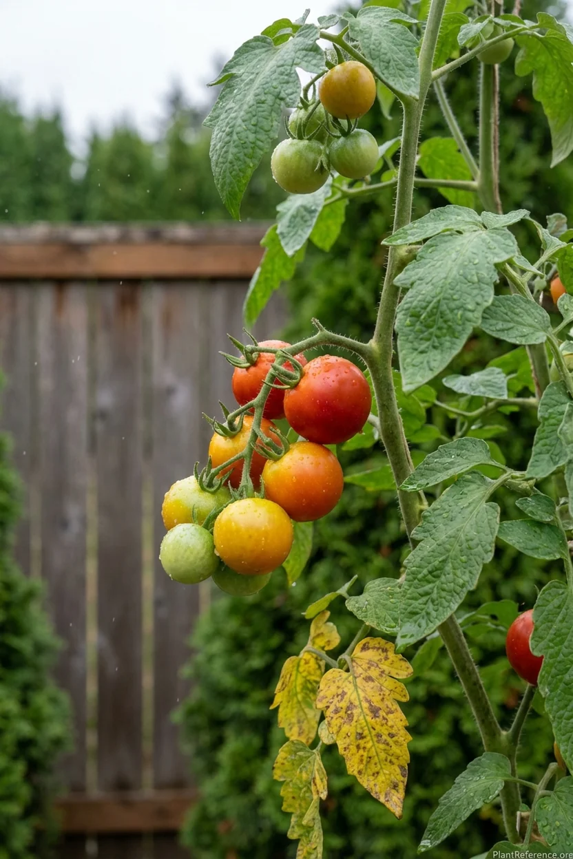 Stupice tomatoes ripening in Seattle's cool Zone 8b climate showing cold tolerance