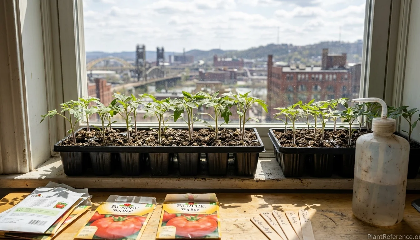 When to plant tomatoes in Pittsburgh - seedlings ready for Zone 6b transplanting