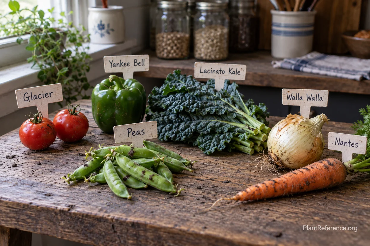 Recommended vegetable varieties for Spokane Zone 6b including Glacier tomato, Yankee Bell pepper, and Lacinato kale
