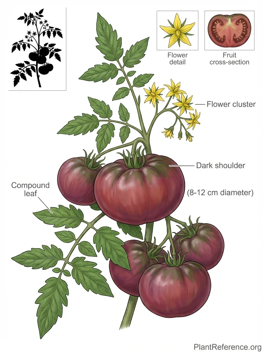Solanum lycopersicum 'Cherokee Purple', Cherokee Purple Tomato