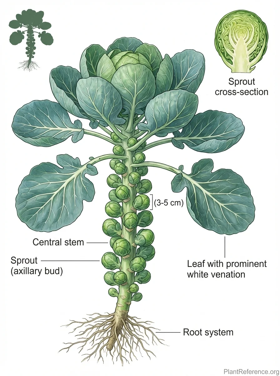 Brassica oleracea 'Diablo', Diablo Brussels Sprouts