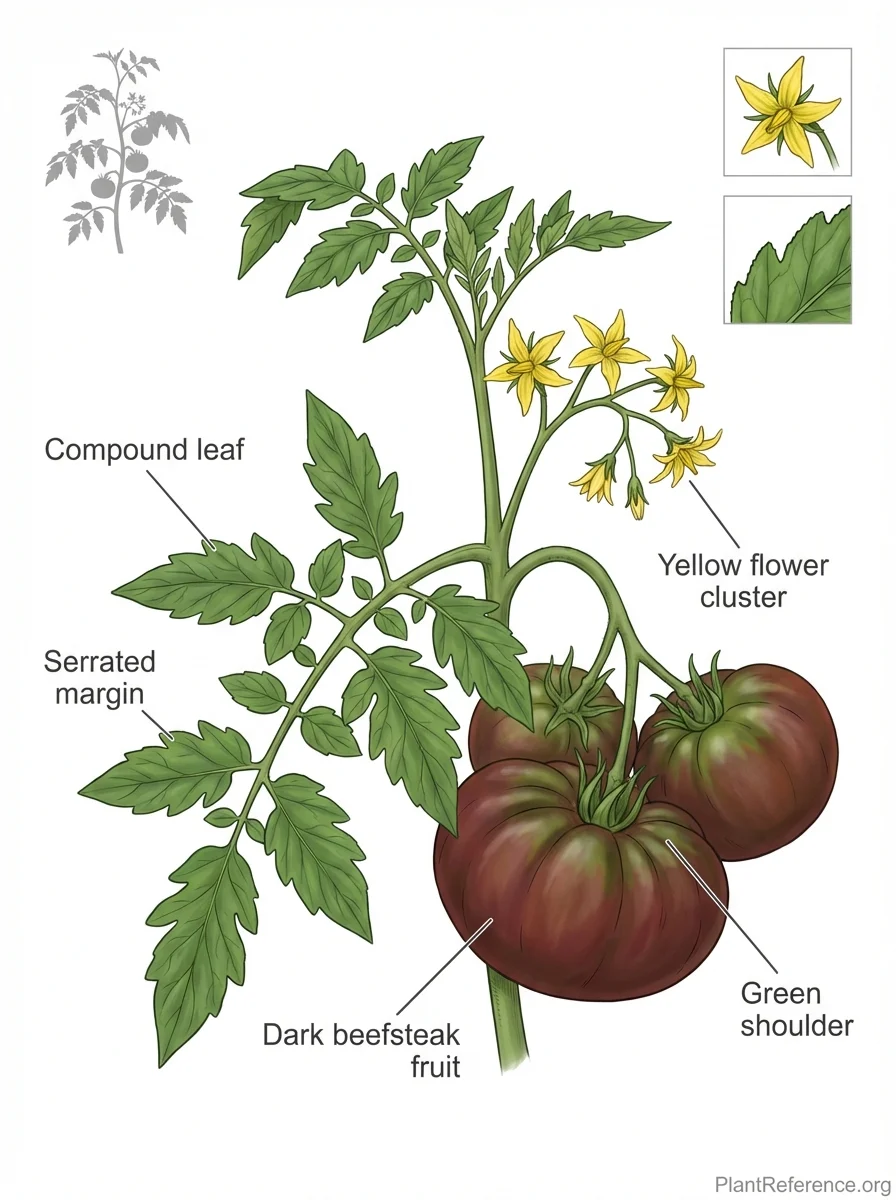 Solanum lycopersicum 'Black Krim', Black Krim Tomato