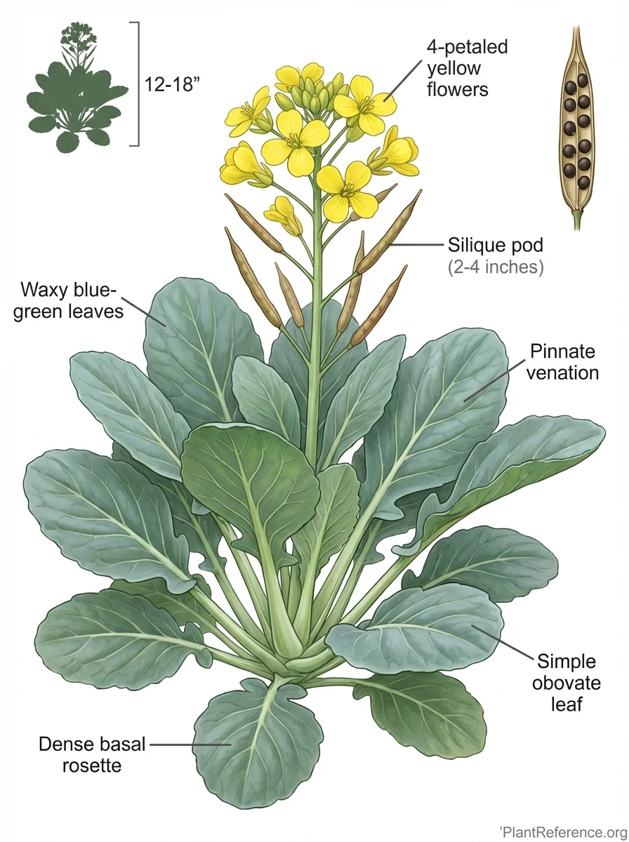 Brassica napus 'Dwarf Essex', Dwarf Essex Rape (Turnip Greens)