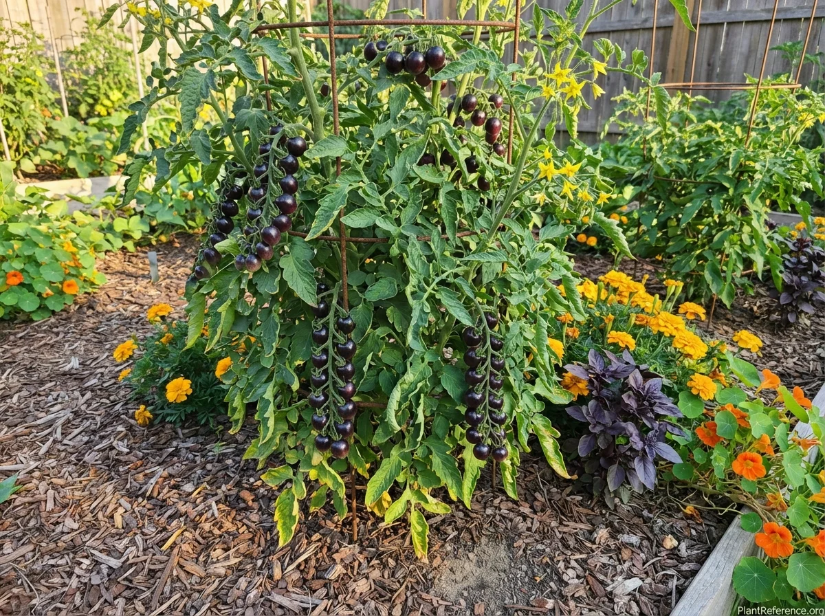 Solanum lycopersicum 'Black Cherry', Black Cherry Tomato